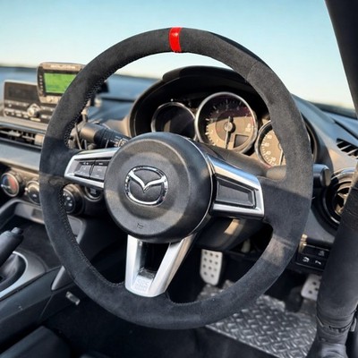 Mazda MX-5 Miata ND Genuine Steering Wheel Ultrasuede RX Alcantara Style OEM