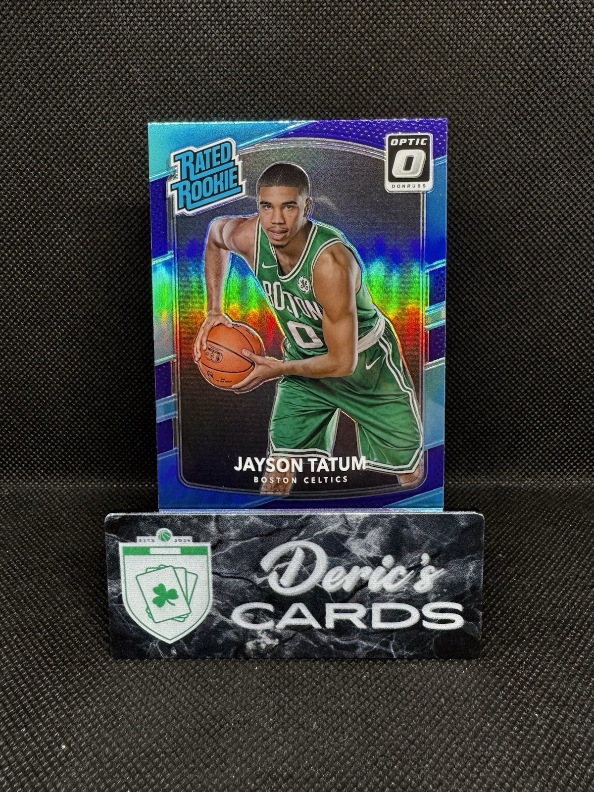 2017-18 Panini Donruss Optic Rated Rookie Jayson Tatum #198 Purple Holo Prizm