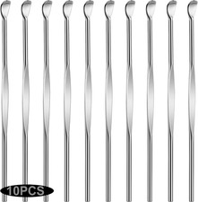 10Pcs Sliver Metal Ear Cleaner Ear Pick Ear Spoon Earwax Curette Remover Earpick