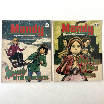 Mandy Picture Story Library for Girls No. 77 & 79 Vintage Comic Books Lot UK