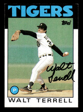 Walt Terrell Detroit Tigers 1986 Topps #461 SIGNED w/COA
