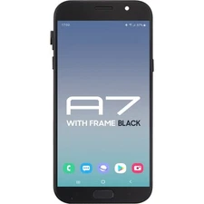 New LCD With Touch + Frame Black Replacement Compatible For Samsung A7 2017 A720