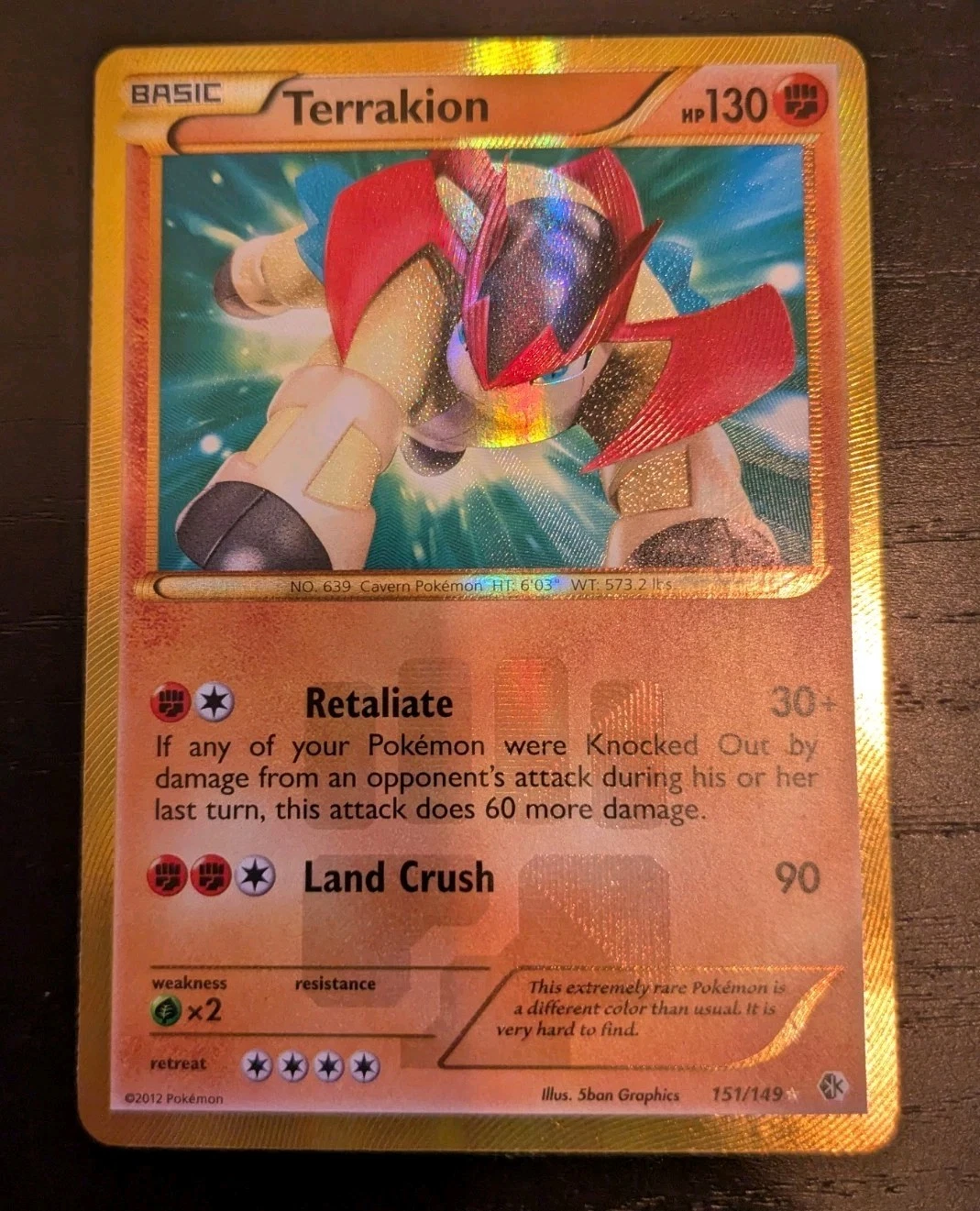 Deal for Pokemon 2012 Boundaries Crossed Shiny Terrakion 151/149 - Secret Rare NEAR MINT