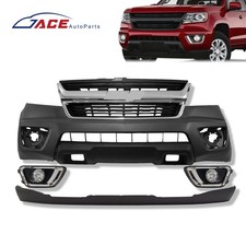 For 2015- 2020 Chevrolet Chevy Colorado Front Bumper Set Upper Bumper Lower Gril