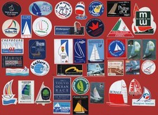 ⛵🧭 BATEAU VOILE REGATE NAUTISME COURSE TRANSAT  - LOT 40 AUTOCOLLANTS 🧭⛵