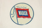 WABASH - Follow The Flag - Vintage 1950's Post Cereal Premium Railroad Tin Sign