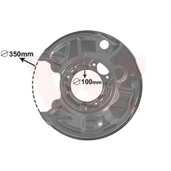 VAN Wezel Spritzblech Bremsscheibe Hinten Links Passend FüR Mercedes C-Klasse-image