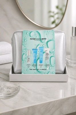   Peter Thomas Roth Water Drench 4-teiliges Pflegeset   mit Kosmetiktasche