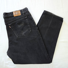 VTG Y2K Levi's 545 Loose Fit Baggy Jeans Black Denim Mens 44 43x32 Made in USA