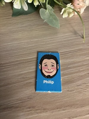 Guess Who? Ersatz-Charakterkarte 1980 - ''Philip'' (blau)