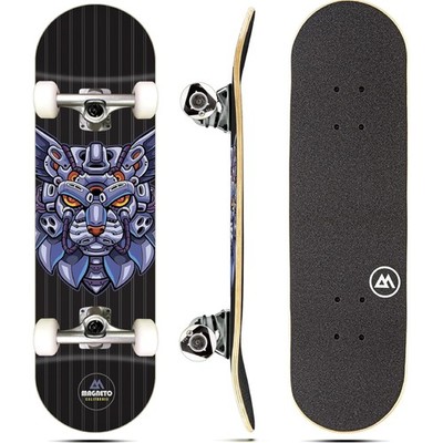 Magneto Complete Cruiser Starter Skateboard Purple Cat
