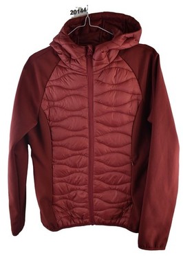Mountain Warehouse rote wattierte Jacke Größe UK 14 Damen gesteppt Kapuze Freizeit