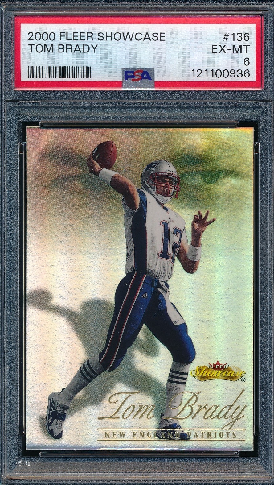 2000 Fleer Showcase Tom Brady #136 Rookie RC /2000 PSA 6 - Rare Brady!