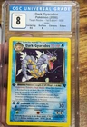 1st Edition Dark Gyarados Holo 8/82 Team Rocket - Pokemon CGC 8 with subgrades