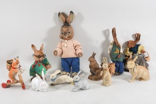 Q74U44 Konvolut verschieden Hasen Figuren
