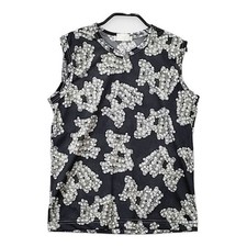 COMME des GARCONS All-over print polyester T-shirt Tops Black Grey 5-0515S