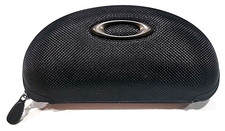 Oakley Large Black Sunglasses Case Hard Clamshell Zippered Lens Holder Foam Pad