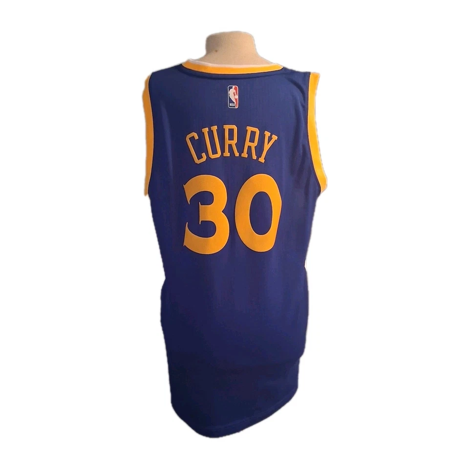 Camiseta Adidas Stephen Curry Para Hombre Grande Azul Golden State Warriors Swingman Foto 2 de 4