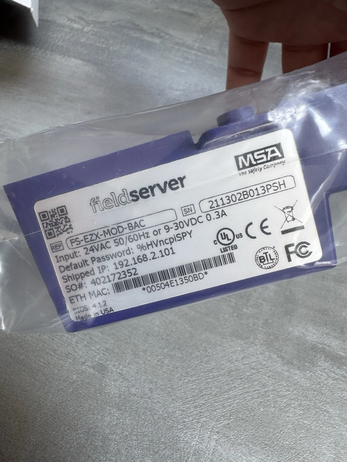 Ez Gateway Fieldserver Modbus BACnet FS-EZX-MOD-BAC Brand New 5