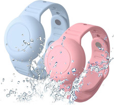 for Waterproof Airtag Bracelet,2 Pack Silicone Hidden for Airtag Wristband,Anti-