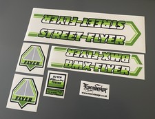 Falcon Pro STREET FLYER bmx decal set custom green
