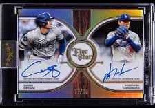 2025 Topps Five Star Shohei Ohtani Yoshinobu  Yamamoto On Card auto 2/10 Dodgers