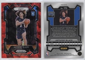 2023-24 Panini Prizm Red Ice Prizm Anthony Black #170 Rookie RC