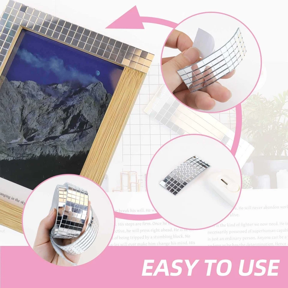 3000 Pieces 5Mm X 5Mm Disco Mirror Mosaic Glass Tiles for DIY Craft Decoration - Image 3 of 4