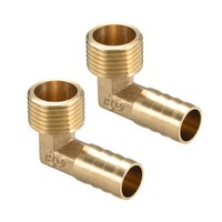 "2Stk. Messing Barb Rohr 90 Grad Ellbogen 14Mm Stachel X 1/2\" G Stecker Leitung"