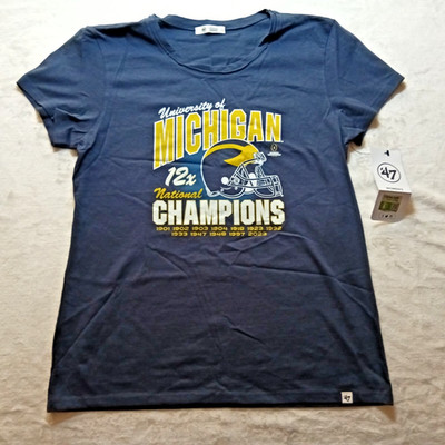 Michigan Wolverines 2023 Champions Women s Shirt Medium NCAA New