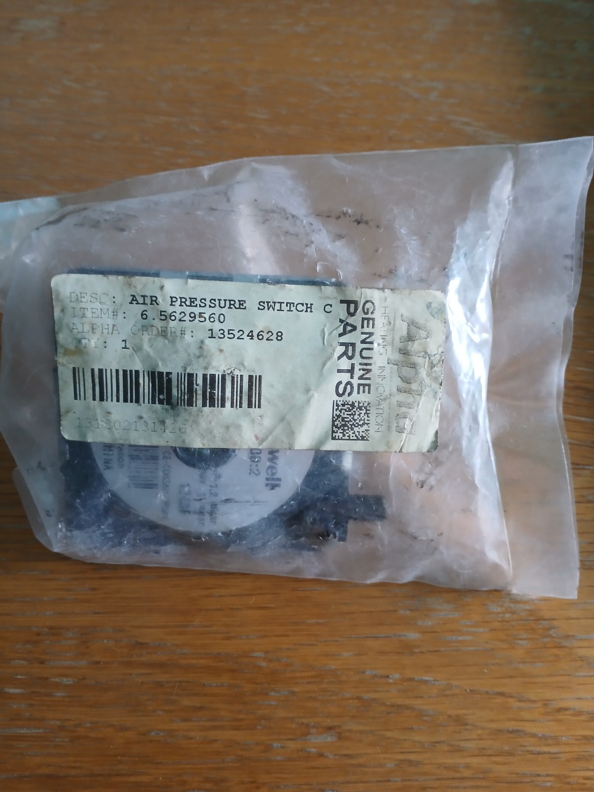 ALPHA 6.5629560 AIR PRESSURE SWITCH