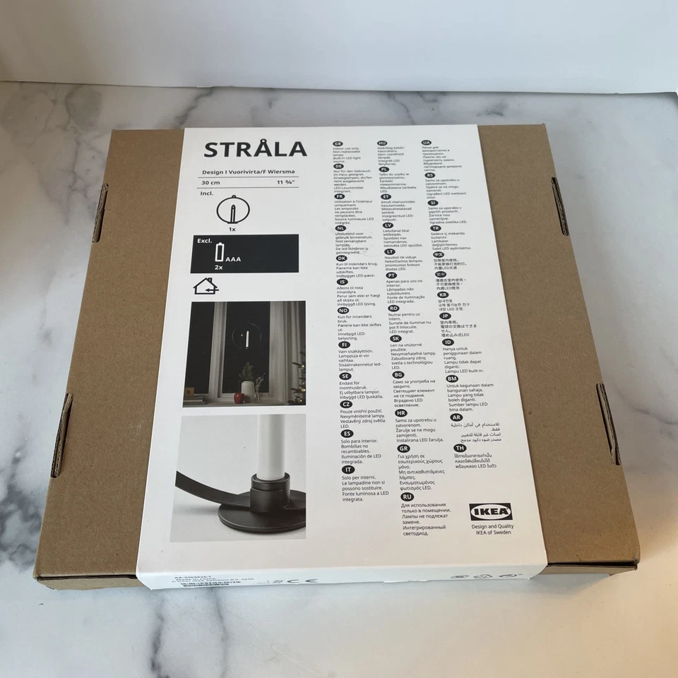 Vela a batería colgante o de mesa Ikea STRALA 205.028.35 en anillo de metal negro Foto 3 de 4