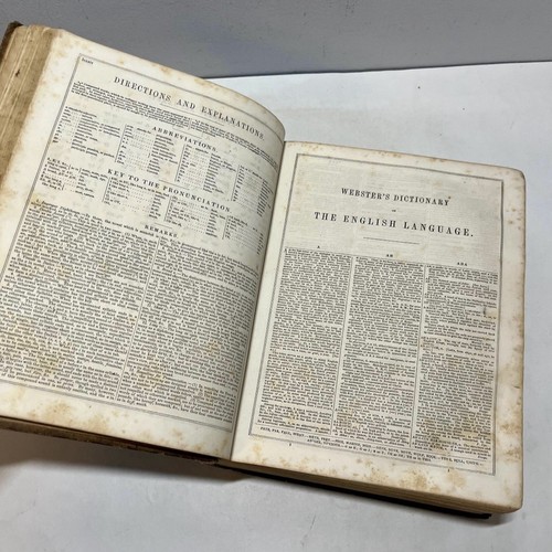1856 Websters American Dictionary of the English Language, Antique Leather Book - Picture 8 of 12