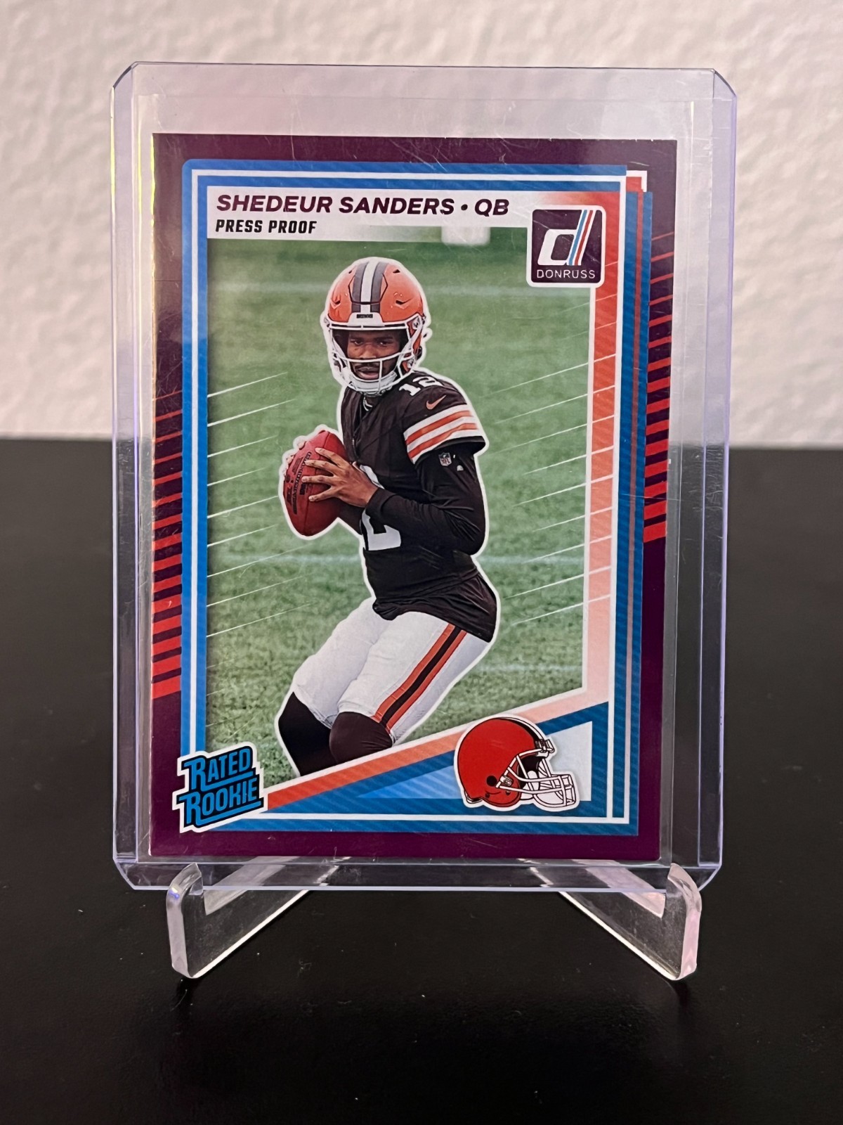 2025 Panini Donruss - Rated Rookie Shedeur Sanders #306 Purple Press Proof (RC)