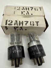 (2) RCA JAN 12AH7GT / VT-207 AUDIO PREAMPLIFIER TUBES - Heathkit TT-1 TESTED