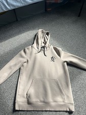 Gymking Men's Hoodie Jumper Size S Beige Gym King Hoodie Size Small With Logo