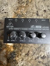 Behringer MICROAMP HA400 Amplificatore per cuffie stereo ultracompatto 4 canali