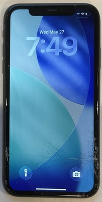 GSM UNLOCKED iPhone 11, 64GB A2111 MHC43LL/A iOS 26.3.1, 75% BATTERY FOR REPAIR
