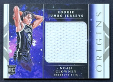 2023-24 PANINI ORIGINS NOAH CLOWNEY ROOKIE CARD RC JUMBO JERSEY PATCH. rookie card picture