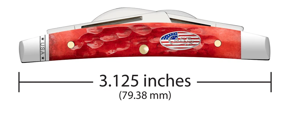 Case xx Knives Small Congress 10747 Dark Red Bone Steel Stainless Pocket Knife - Image 2 of 4