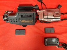 Lot Of 2 VHS Camcorders With Batteries JVC Chinon 7702