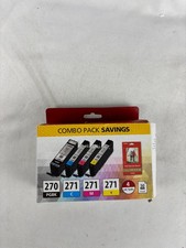 Canon PGI 270 CLI 271 Ink Combo Pack Black Cyan Magenta Yellow 4 Pack