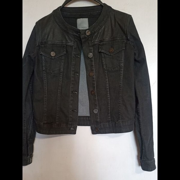 Women Pinko Denim Jacket Black 36