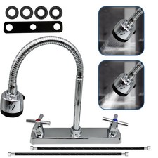 Kitchen Sink Faucet Cold  Hot Water with Flexible Arc 360  Rotatable Sprayer