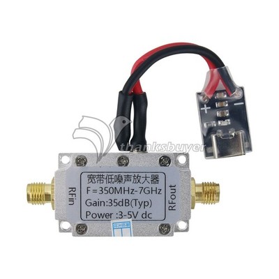 350MHz-7GHz LNA 35dB Amplifier Module w/Type-C 5V *qq