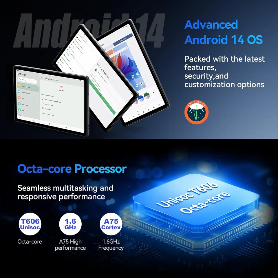 ALLDOCUBE Iplay 60S 10.1 Pollici Tablet, CPU Octa-Core T606, 1280X800 IPS HD And - Immagine 3 di 4