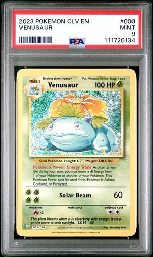 2023 Pokemon CLV EN 003 Venusaur - PSA 9