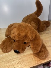 FAO Schwarz Golden Retriever Plush Adopt A Pet Dark Brown Red Dog Stuffed Toy