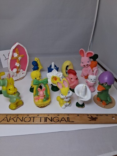 Lot of Gurley Candles Easter Bunny Communion Chicks Flowers Novelty Candles