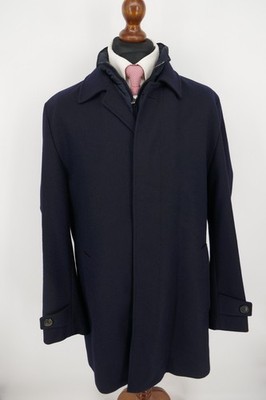 Eduard Dressler Jacke Mantel Gr.52 Schurwolle Blau absoluter Top Zustand